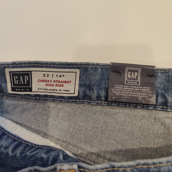 Gap High Rise Cheeky Straight Jeans With Washwell - Picture 8 of 8